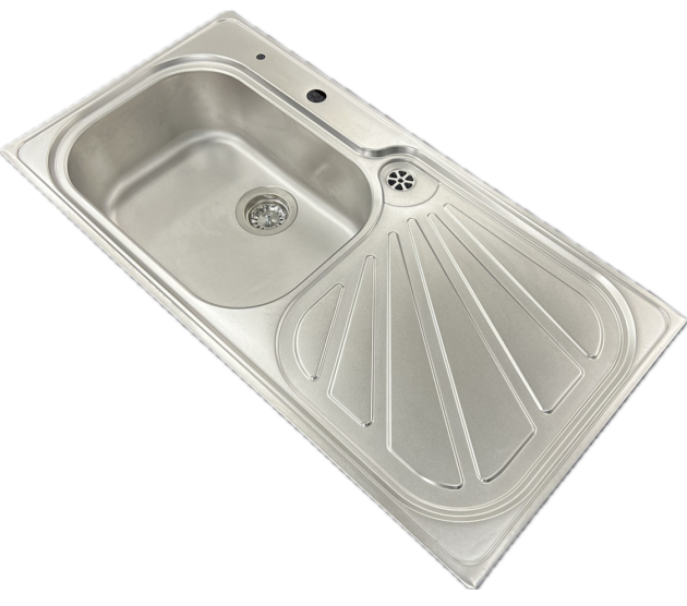 SUTER Silver Steel SS100 Spüle 100x50 cm EDELSTAHL-MATT B-L