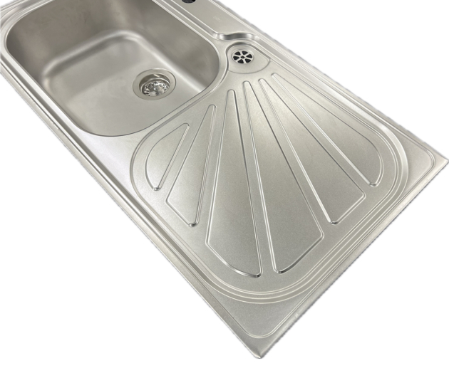 SUTER Silver Steel SS100 Spüle 100x50 cm EDELSTAHL-MATT B-L