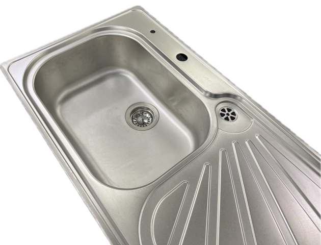 SUTER Silver Steel SS100 Spüle 100x50 cm EDELSTAHL-MATT B-L