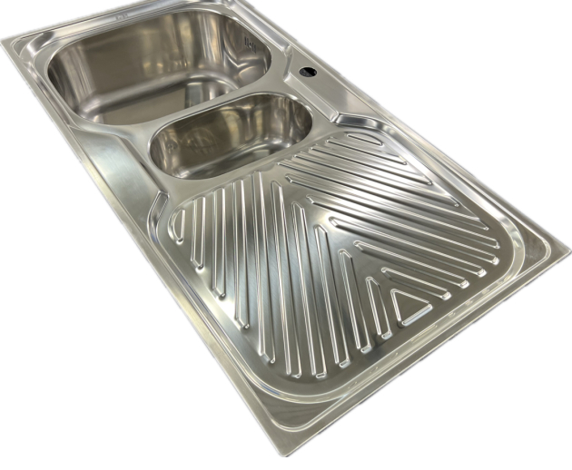 SUTER Econom EC100 Spüle 100x50 cm EDELSTAHL 1,5 Becken Links