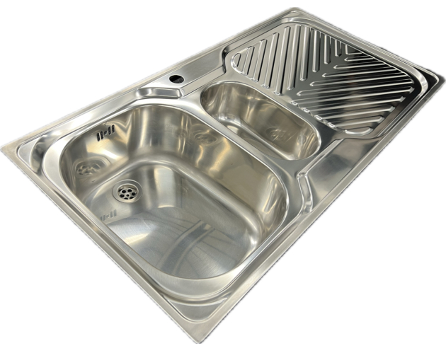 SUTER Econom EC100 Spüle 100x50 cm EDELSTAHL 1,5 Becken Links