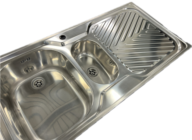 SUTER Econom EC100 Spüle 100x50 cm EDELSTAHL 1,5 Becken Links