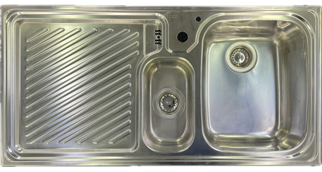 SUTER Ideal IS100 flächenbündige Spüle 100x50 cm EDELSTAHL B-R