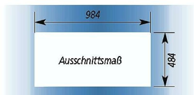 SUTER Ideal IS100 flächenbündige Spüle 100x50 cm EDELSTAHL B-R