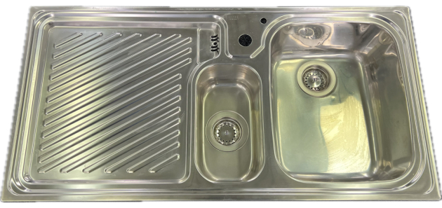 SUTER Ideal IS100 flächenbündige Spüle 100x50 cm EDELSTAHL B-R