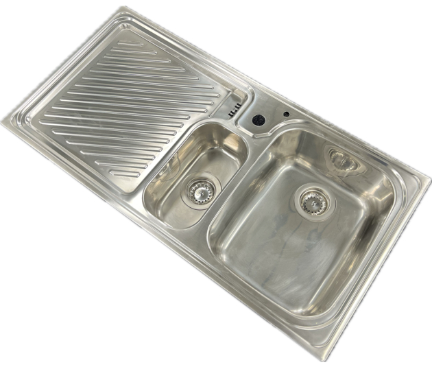 SUTER Ideal IS100 flächenbündige Spüle 100x50 cm EDELSTAHL B-R