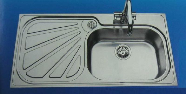 SUTER Silver Steel SS100 Spüle 100x50 cm EDELSTAHL Becken-Links