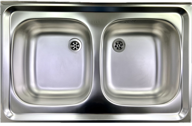 BLANCO Auflage-Spüle Doppelbecken 80x50 cm Edelstahl Küchenspüle Spülbecken 2 Becken