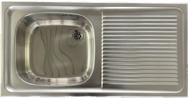 FRANKE EA/LUX Leinen Spüle 86 x 43,5 cm Becken-Links Leinenstruktur Einbauspüle Küchenspüle Edelstahl