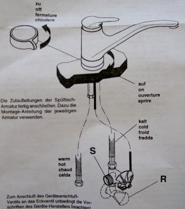 Contura 200 Geräte-Anschlussventil Geräteanschlussventil Weiss