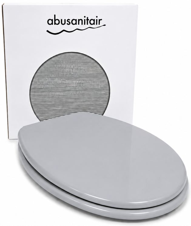 Abusanitair WC-Sitz Toilettensitz WC-Brille WC-Deckel Manhattan Grau TREND - Made in Germany