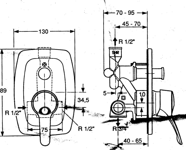 Ideal Standard GC-Junior Griff Hebel für Bad-Armaturen Chrom