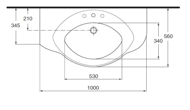 IDEAL STANDARD Lindos Special Waschbecken Waschtisch Weiss 100 x 56 cm