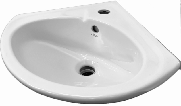 NOVO-BOCH Eck-Handwaschbecken Eck-Waschtisch WEISS 32 cm