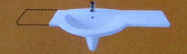 IDEAL STANDARD SIENA Waschbecken Waschtisch 115 x 54 cm links Schnittkante WEISS