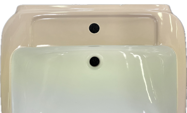 NOVO-BOCH Waschbecken Waschtisch 2-Ton Beige/Weiss 66 x 55 cm