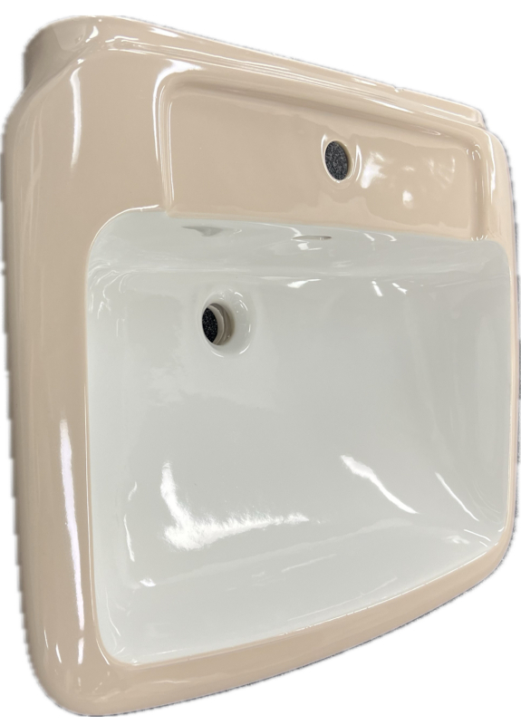 NOVO-BOCH Waschbecken Waschtisch 2-Ton Beige/Weiss 66 x 55 cm