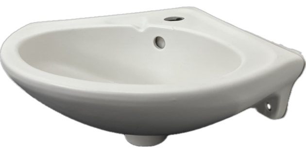 NOVO-BOCH Eck-Handwaschbecken Eck-Waschtisch EDELWEISS 32 cm