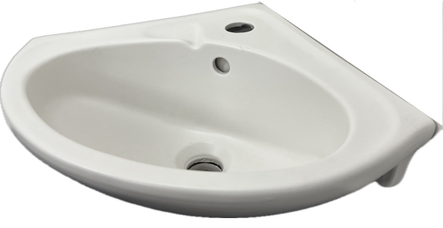 NOVO-BOCH Eck-Handwaschbecken Eck-Waschtisch EDELWEISS 32 cm