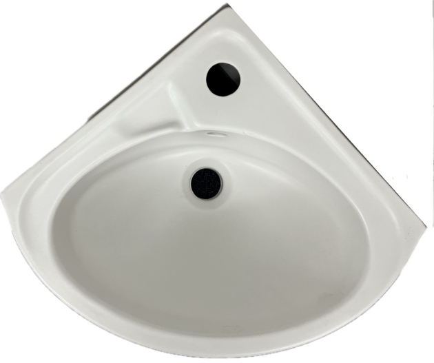 NOVO-BOCH Eck-Handwaschbecken Eck-Waschtisch EDELWEISS 32 cm