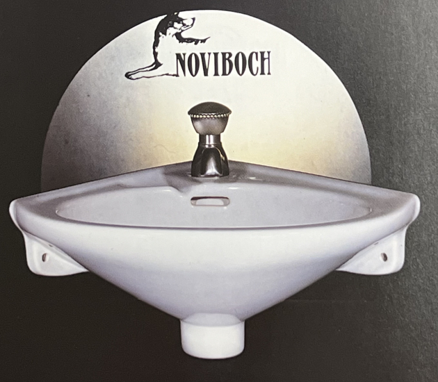 NOVO-BOCH Eck-Handwaschbecken Eck-Waschtisch EDELWEISS 32 cm