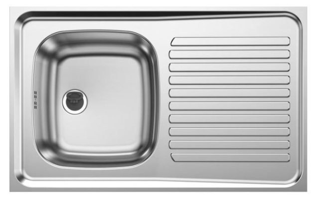 BLANCO Auflage-Spüle ES 80x50 cm Edelstahl Becken-Links Küchenspüle Einbauspüle