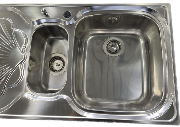 SUTER Ocean OC-100 Spüle 100x50 cm EDELSTAHL Becken-Rechts