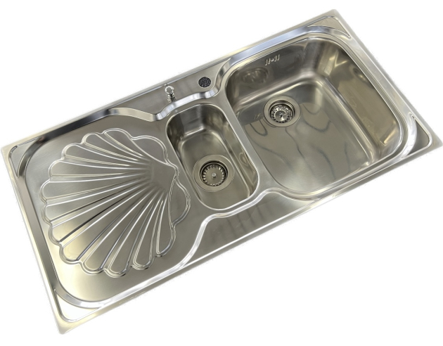 SUTER Ocean OC-100 Spüle 100x50 cm EDELSTAHL Becken-Rechts