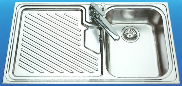 SUTER Ideal IS90 flächenbündige Spüle 90x50 cm EDELSTAHL B-R