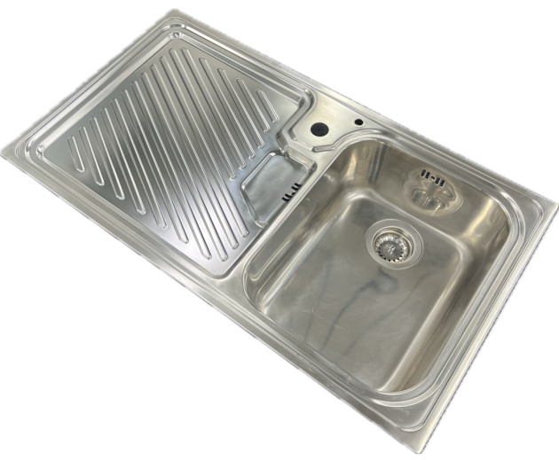 SUTER Ideal IS90 flächenbündige Spüle 90x50 cm EDELSTAHL B-R