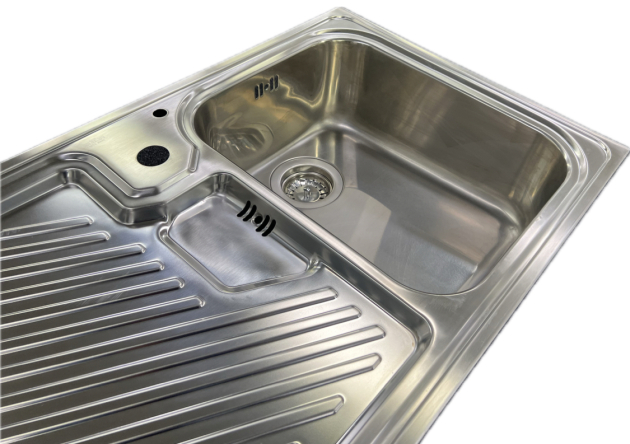 SUTER Ideal IS90 flächenbündige Spüle 90x50 cm EDELSTAHL B-R