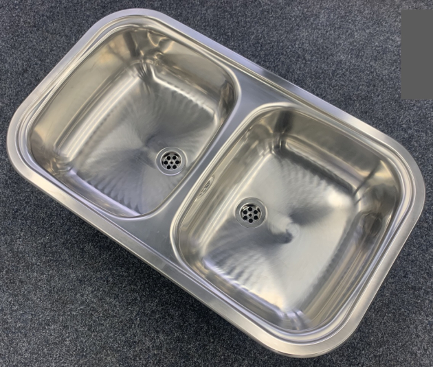 REGINOX Regent Doppelbecken Spüle Edelstahl 80,5x48 cm