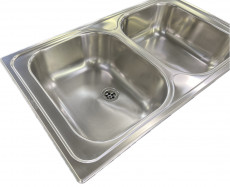 BLANCO Plus 8 Doppelbecken 86 x 50 cm Spüle Einbauspüle Küchenspüle Edelstahl