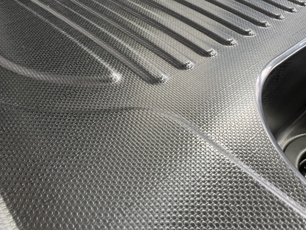 SUTER D-100 Spüle 100x50 cm EDELSTAHL-LEINEN Reversibel