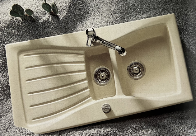 RIEBER Tenor-150 Spüle Sierra-Beige-Granit 98 x 50 cm