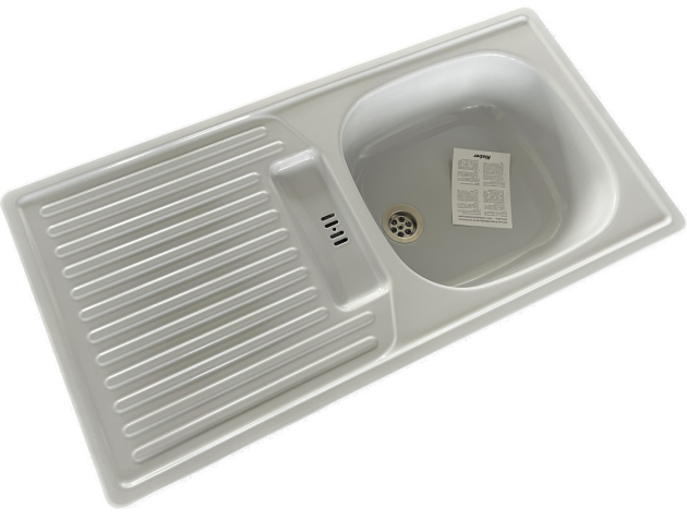 RIEBER E86RK Spüle Einbauspüle Küchenspüle MANHATTAN GRAU 86 x 43,5 cm