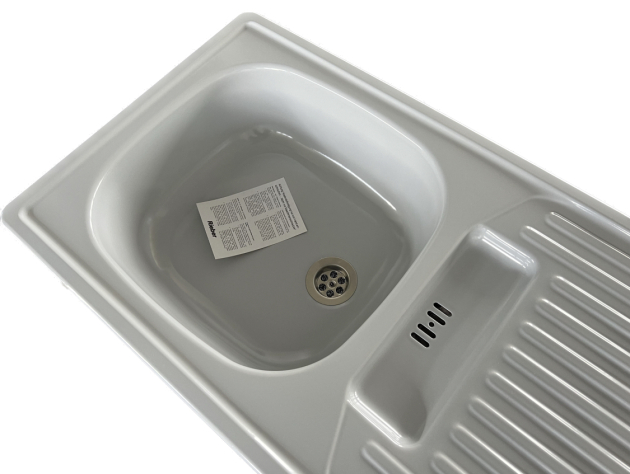 RIEBER E86RK Spüle Einbauspüle Küchenspüle MANHATTAN GRAU 86 x 43,5 cm