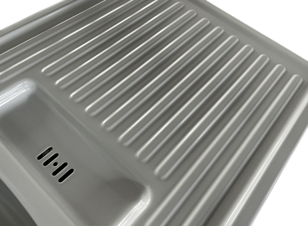 RIEBER E86RK Spüle Einbauspüle Küchenspüle MANHATTAN GRAU 86 x 43,5 cm