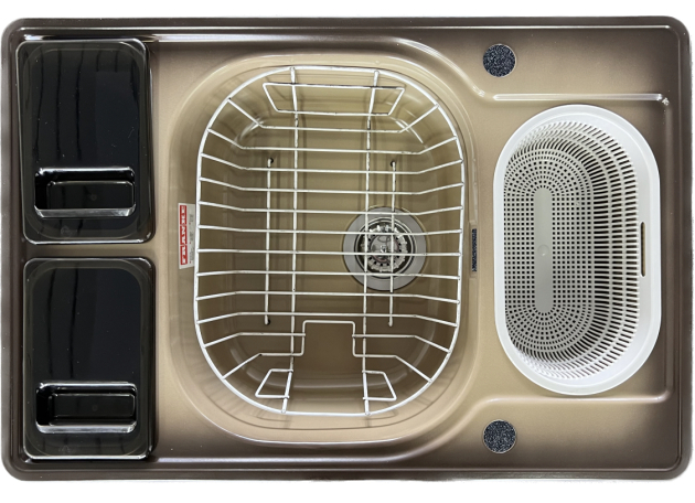 FRANKE Compact Combi CAC-660 74 x 50 cm Spüle mit Einsätzen Plantin-Beige-Braun