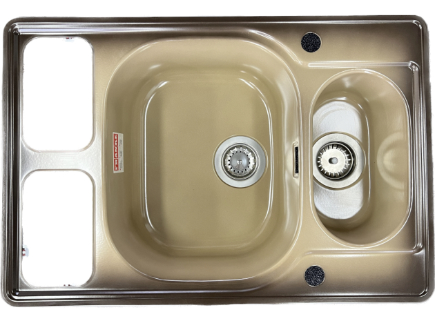 FRANKE Compact Combi CAC-660 74 x 50 cm Spüle mit Einsätzen Plantin-Beige-Braun