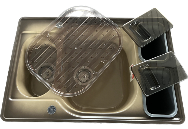 FRANKE Compact Combi CAC-660 74 x 50 cm Spüle mit Einsätzen Plantin-Beige-Braun