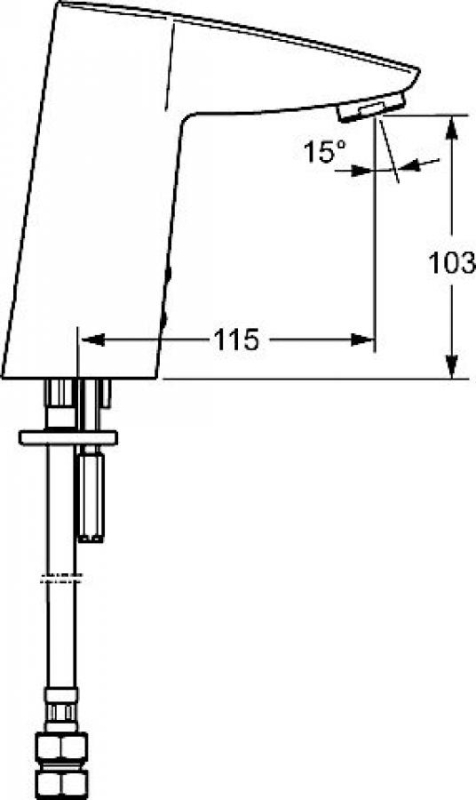 Hansa Hansalano Waschtisch-Elektronik-Armatur Waschtischarmatur Waschbeckenarmatur 64912210 Chrom