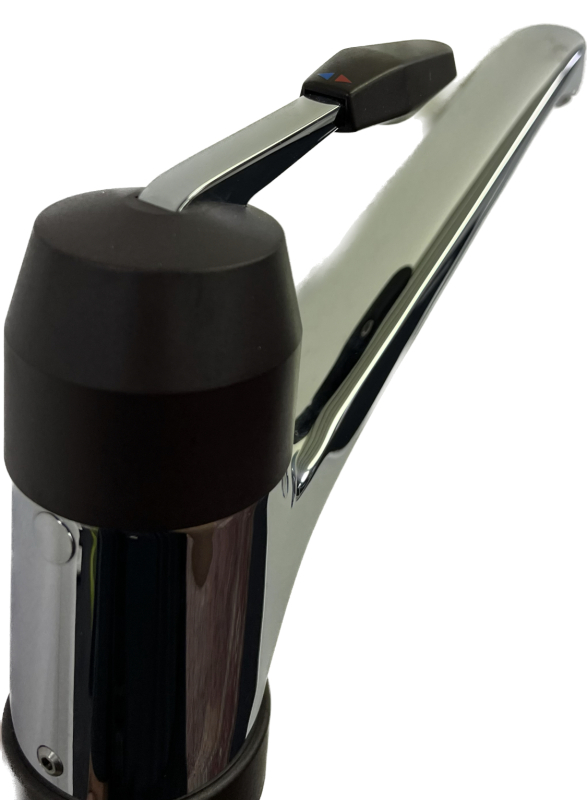 Franke Oederlin Neptun Duo Küchenarmatur Spültischarmatur Chrom mit Kunstoff Hebel in Schwarz Einhebel Armatur