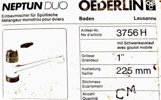 Franke Oederlin Neptun Duo Küchenarmatur Spültischarmatur Chrom mit Kunstoff Hebel in Schwarz Einhebel Armatur