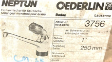 Franke Oederlin Neptun Küchenarmatur Spültischarmatur Chrom ​​​​​​​mit transparent-braunem Hebel Einhebel Armatur