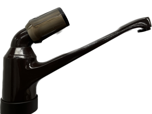 Franke Oederlin Neptun Küchenarmatur Spültischarmatur Mocca Braun ​​​​​​​mit transparent-braunem Hebel Einhebel Armatur