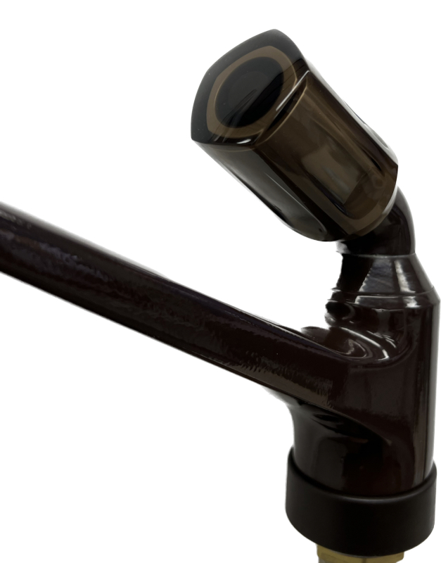 Franke Oederlin Neptun Küchenarmatur Spültischarmatur Mocca Braun ​​​​​​​mit transparent-braunem Hebel Einhebel Armatur