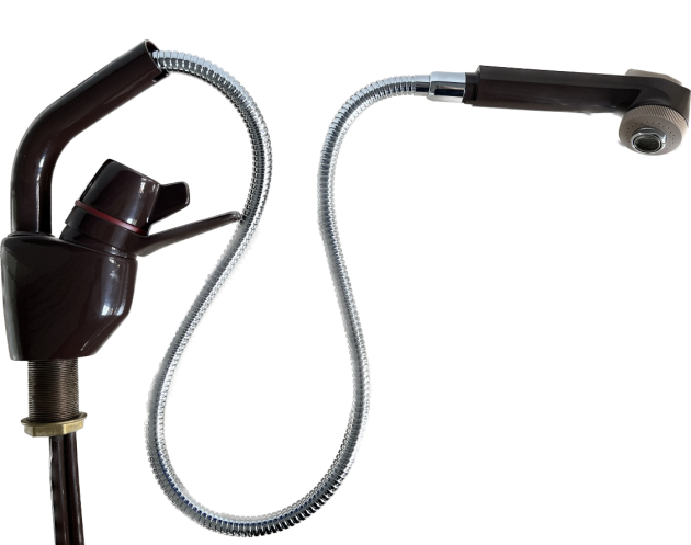 EGRO Küchenarmatur Spültischarmatur mit Brause Mocca Braun ​​​​​​​Einhebel Armatur