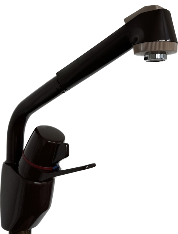 EGRO Küchenarmatur Spültischarmatur mit Brause Mocca Braun ​​​​​​​Einhebel Armatur