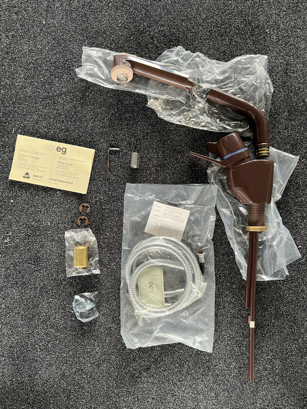 EGRO Küchenarmatur Spültischarmatur mit Brause Mocca Braun ​​​​​​​Einhebel Armatur